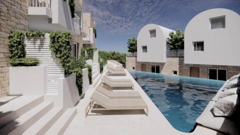Kalyves Kreta, Kalyves: 150 Meter zum Meer - Luxusvilla mit Meerblick und privatem Pool in kleinem Komplex zu verkaufen Wohnung kaufen